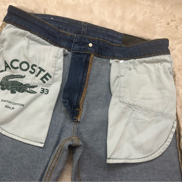 LACOSTE Men's Blue Denim Jeans - Picture 9 of 16